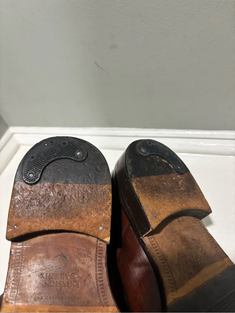 Johnston & Murphy Brown Leather Derby Oxford Dress Shoes -size 9M